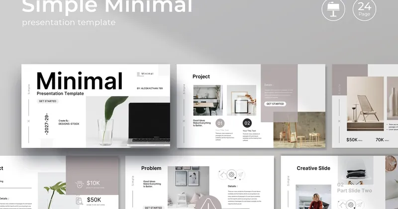 Simple Minimal Keynote PowerPoint Template