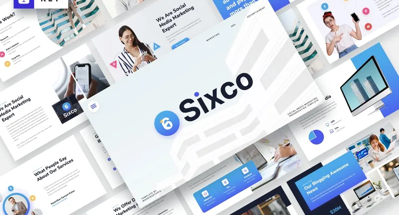 Sixco Social Media Marketing Keynote PowerPoint Template