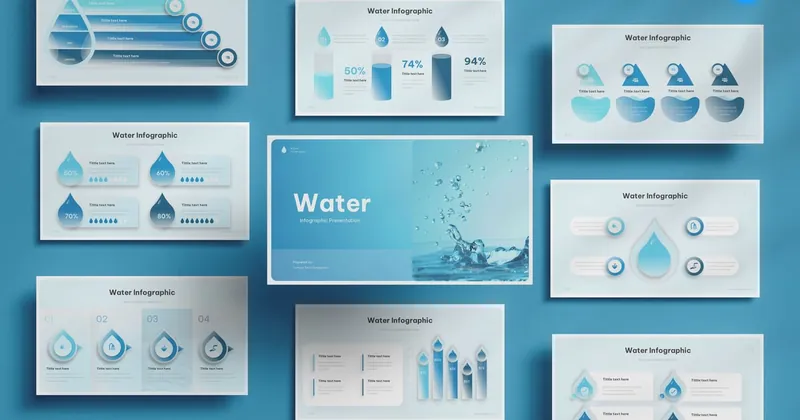Water Infographic Keynote PowerPoint Template